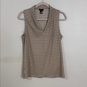 Ann Taylor Black and White Patterned Blouse